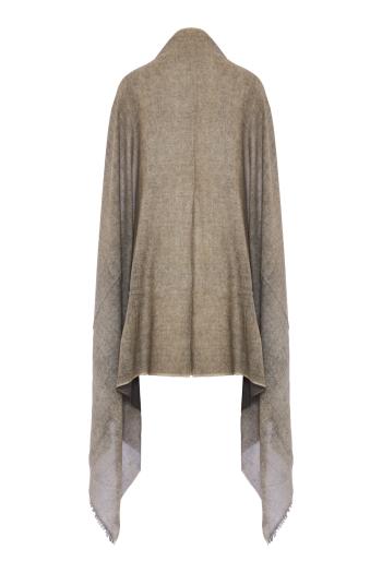 Sillico hand-painted wool and cashmere shawl