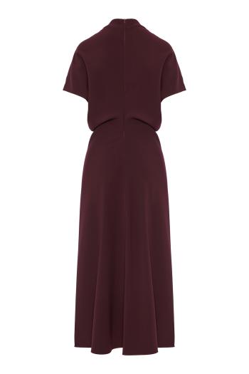 Ruched crepe midi dress 