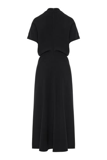Ruched crepe midi dress 