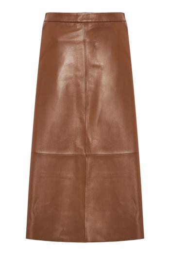 Gwenda leather midi skirt 