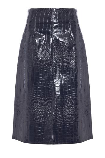 Dingo croc-leather midi skirt