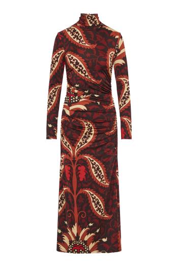 Start Point printed jersey midi dress 