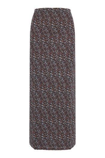 Printed crepe midi skirt 