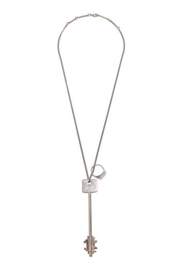 Key silver-tone necklace 