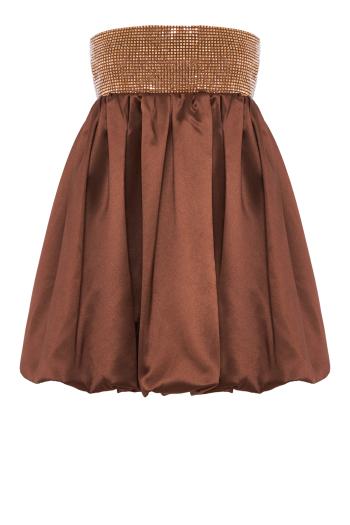 Delfina embellished satin mini dress 