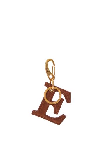 BAG CHARM LETTER E SUEDE