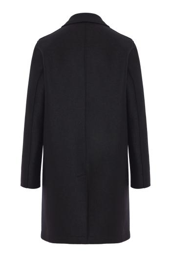 Top pressed-wool coat
