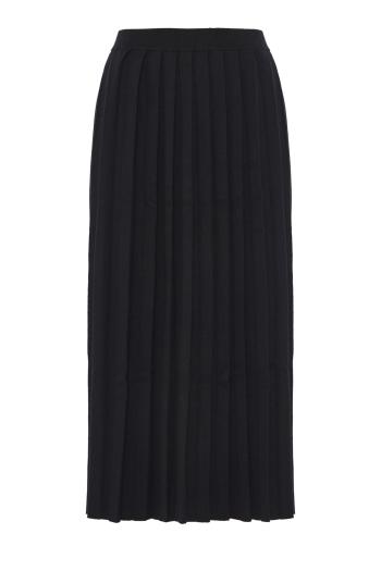 Minda pleated cashmere and cotton midi skirt 