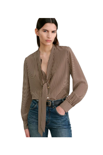 Irina striped silk blouse 