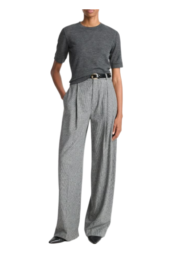 Roma checked wool-blend pants 