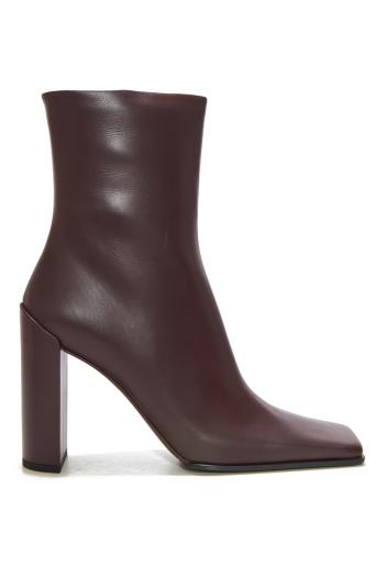 Square ankle boots in calfskin