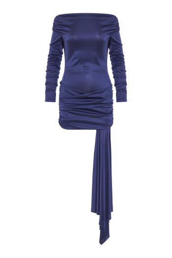 Wendell draped satin mini dress 