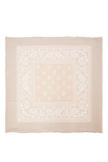 Bandana printed cashmere and cotton scarf 