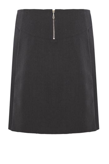 Pleated wool mini skirt 