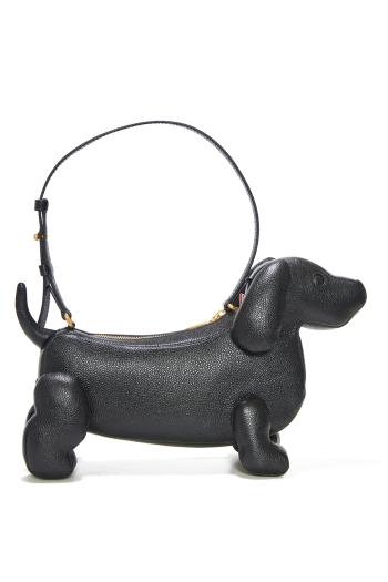 Hector pebbled-leather baguette bag