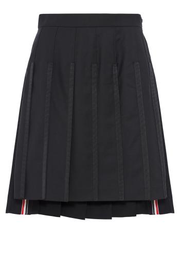 Super 120'S twill pleated skirt