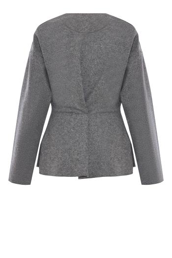 Fitted wool and cashmere henley top 