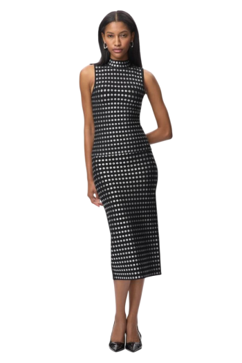The Carina embellished crepe midi skirt 