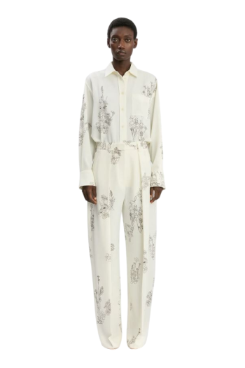 Printed crepe pants 