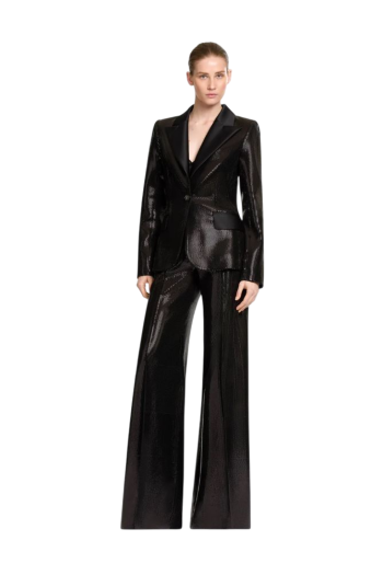 Sequinned satin pants 