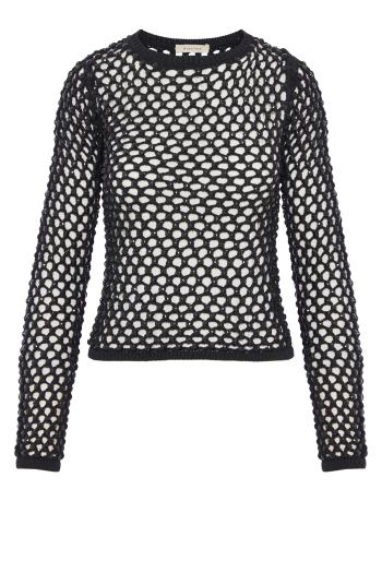 Crystal-embellished mesh top 