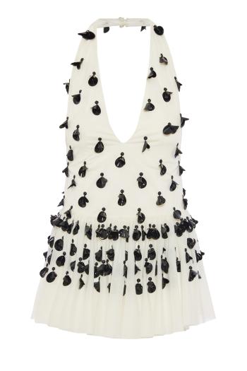 Embellished jersey halter neck top 