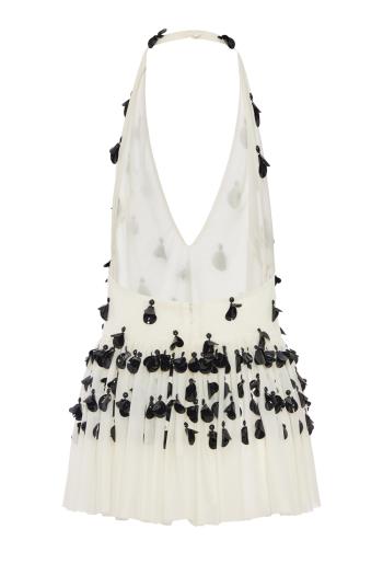Embellished jersey halter neck top 