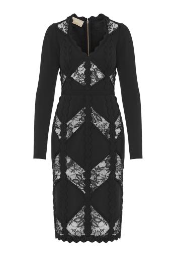 Knitted lace midi dress
