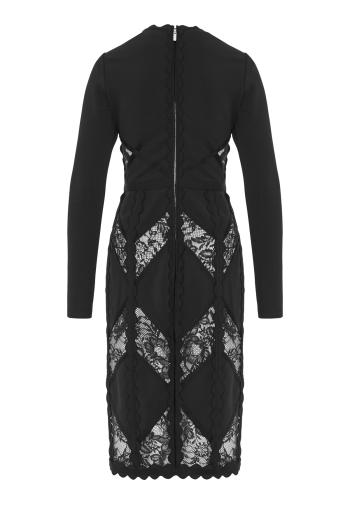 Knitted lace midi dress