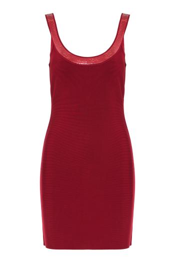 The Cove embellished stretch-knit mini dress 