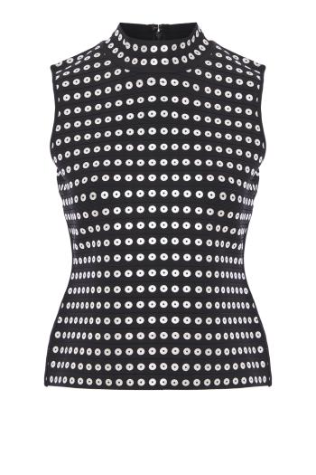 The Carina embellished crepe top 