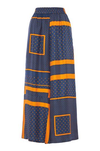ONE-OF-A-KIND Printed silk pants 