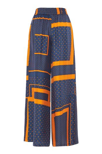 ONE-OF-A-KIND Printed silk pants 