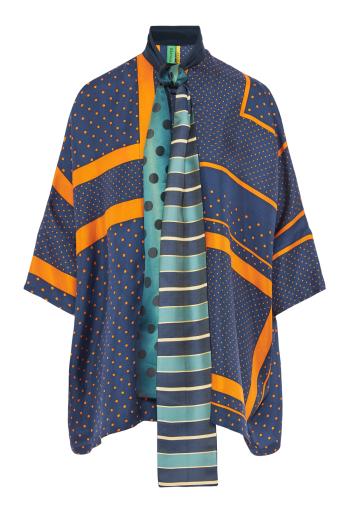 One of a kind-Printed silk blouse 