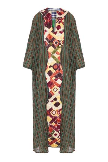 ONE-OF-A-KIND Printed cotton maxi dress 