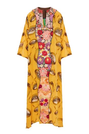ONE-OF-A-KIND Printed silk maxi dress 