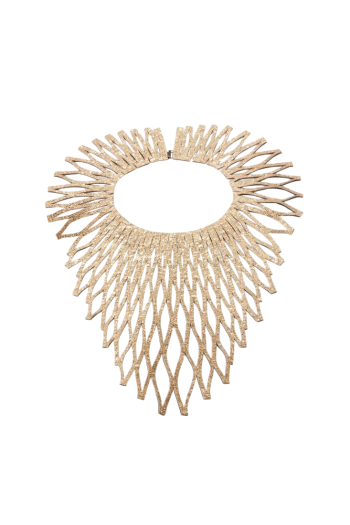 Luminus embellished leather choker