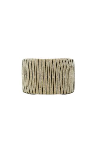 Crystal-embellished leather cuff 