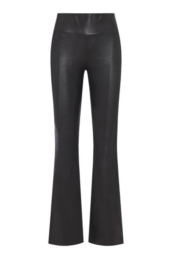 Flared leather leggings 