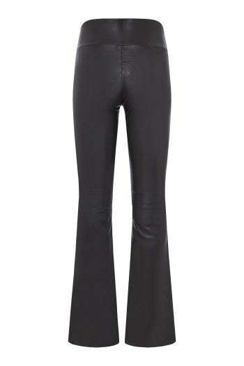 Flared leather leggings 