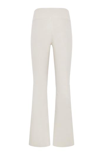 Flared leather leggings 