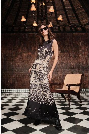 Cardinal satin maxi dress 