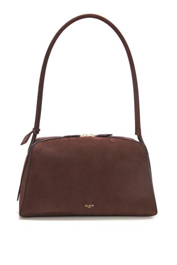 Medium suede top handle bag 