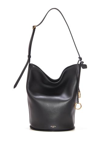Hip small bucket bag in calfskin