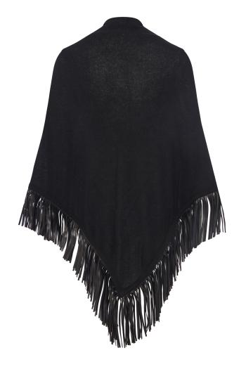 The Triangolo suede-fringed cashmere shawl
