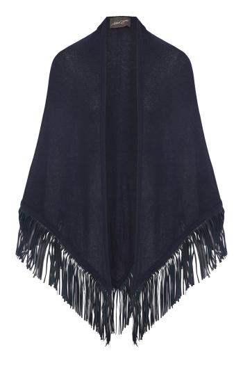 The Triangolo suede-fringed cashmere shawl