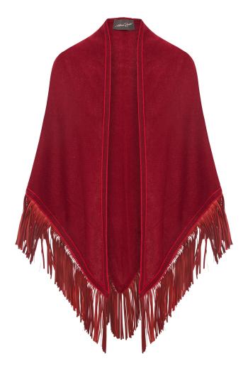The Triangolo suede-fringed cashmere shawl