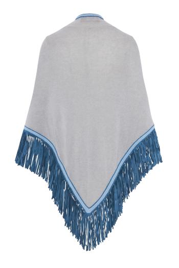 The Triangolo suede-fringed cashmere shawl