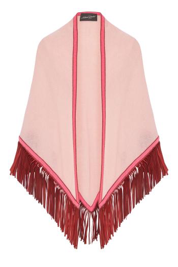 The Triangolo suede-fringed cashmere shawl