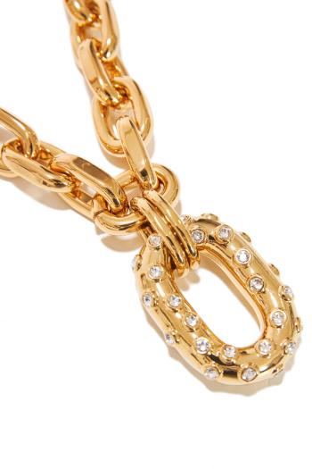 Embellished gold-tone necklace  